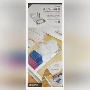 NIB YOUCOPIA STORASTACK FOOD CONTAINER STORAGE FOR DRAWERS